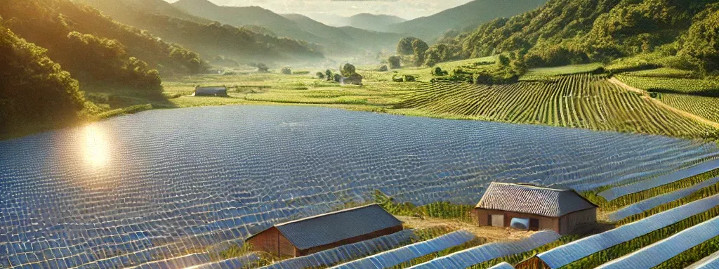 농촌 태양광 발전의 장점과 단점_인삼밭 태양광